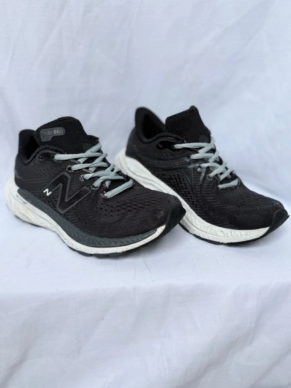 New Balance Black Sneakers with Light Blue Laces